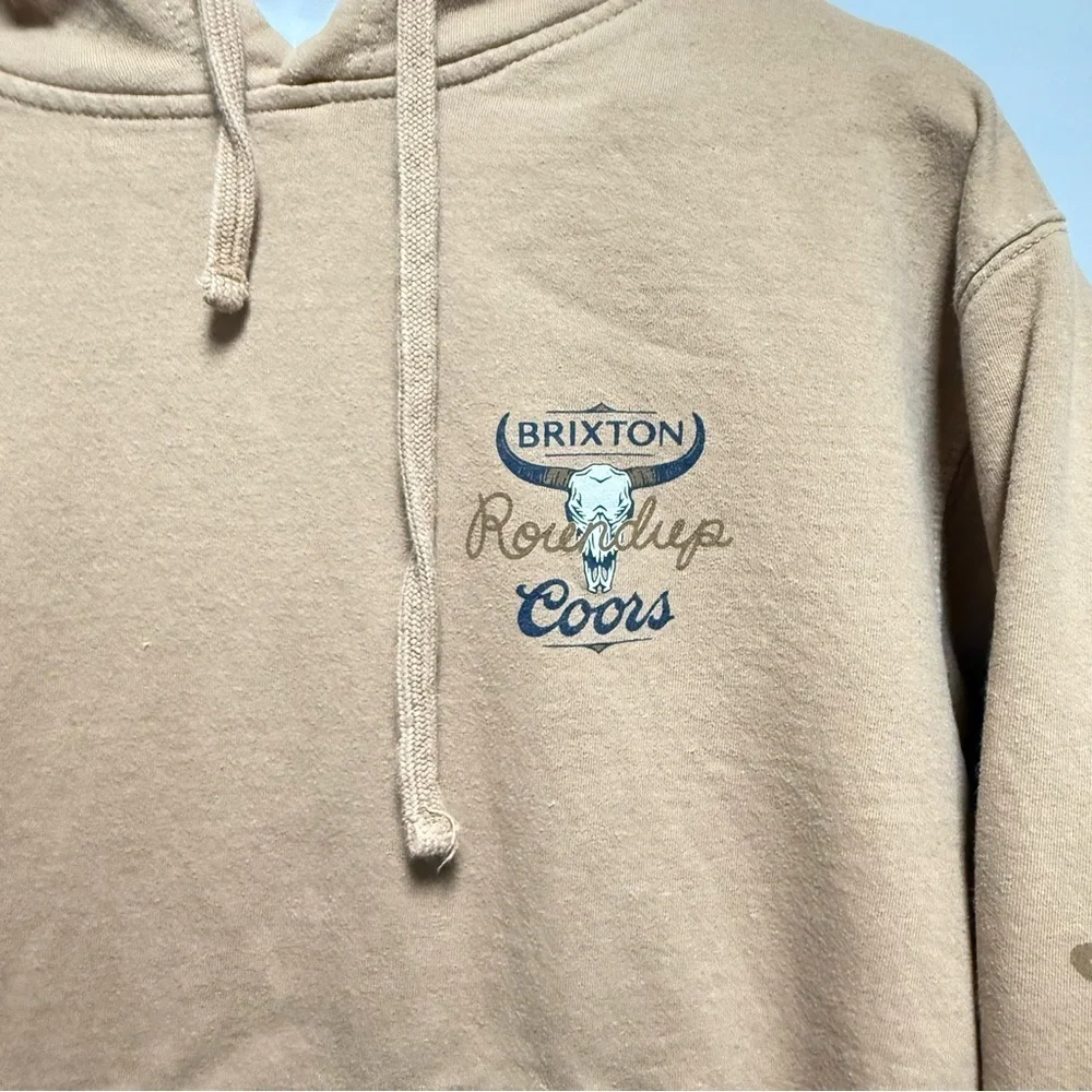 Brixton x Coors Round Up Tan Hoodie Size M
